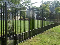 <b>Alumi-Guard Residential Belmont Puppy Picket Pressed Spear Aluminum Fence 1</b>